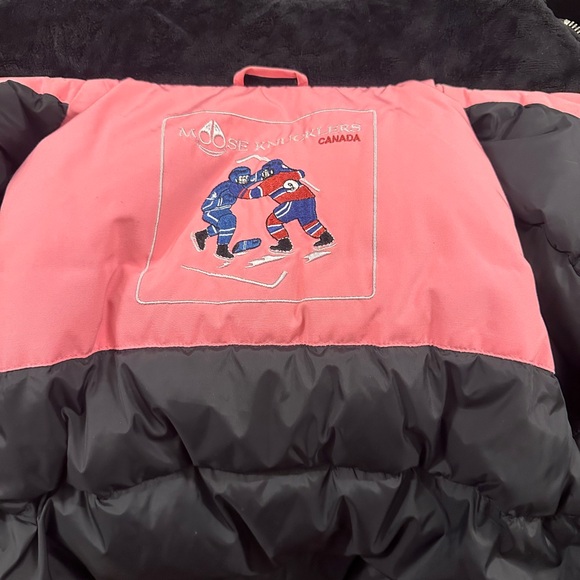 Moose Knuckles Pink Kids Puffer Jacket - Picture 5 of 6
